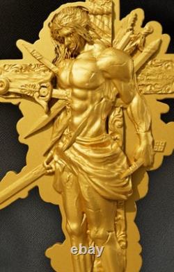 2025 2 Oz 999 Fine Silver Cameroon St. Thomas 2 OZT Silver Gold Gilt Coin 2025 2 Oz 999 Fine Silver Cameroon St. Thomas 2 OZT Silver Gold Gilt Coin