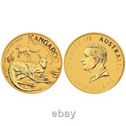2025 $50 Australia Gold Kangaroo 1/2 oz. 9999 Fine Brilliant Uncirculated