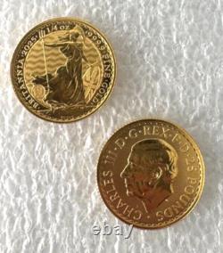 2025 King Charles British Royal Mint Gold Britannia 1/4 oz. 9999 fine £25 Coin