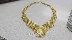 21 K Gold 1925 King Sovereign Coin Necklace 17 inch Pure 21k Gold Make Offer