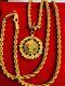 21carat 21k 875 Real Fine Gold Dubai Rope Chain Coin Necklace 16 Long 9.1g 3mm