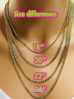 21K Saudi Fine Gold Coin Set Necklace 18 Long Women's 3.2mm 8.8g