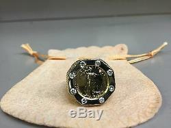22K FINE GOLD 1/10 OZ LADY LIBERTY COIN. 56 tcw diamond in14k Gold Ring