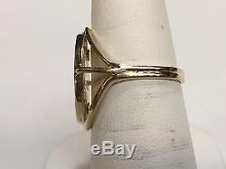 22K FINE GOLD 1/10 OZ US LADY LIBERTY COIN in 14k gold Ring