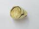 22k Fine Gold 1/10 Oz Us Liberty Coin In 14k Gold Ring 20 Mm