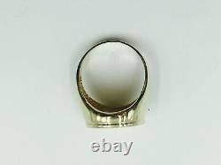 22K FINE GOLD 1/10 OZ US LIBERTY COIN in 14k gold Ring 20 MM Sz 9