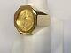 22k Fine Gold 1/10 Oz Us Liberty Coin In14k Gold Ring