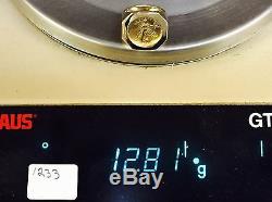 22K FINE GOLD 1/10 OZ US LIBERTY COIN in14k gold Ring