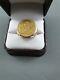 22k Fine Gold 1/2 Sovereign Coin In Heavy 14k Gold Ring
