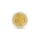 22k Fine Gold Lady Liberty Coin Ring With Diamond Halo. 66cttw 1/10oz Us 14k Gold