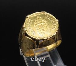 22K GOLD & 18K GOLD Vintage Caciques De Venezuela Coin Ring Sz 6.5 GR593