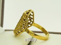 22K Saudi Indian Yellow Gold Ring with. 999 Fine Gold Credit Suisse Bullion s6.25