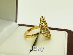 22K Saudi Indian Yellow Gold Ring with. 999 Fine Gold Credit Suisse Bullion s6.25