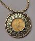 22k Yellow Gold 2004 Liberty Us 1/10 Oz. Fine Gold 5 Dollar Coin Necklace 14k