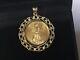 22kt Fine Gold 1/4 Oz Lady Liberty Coin With 0.11tcw Ddiamond-14kt Frame Pendant