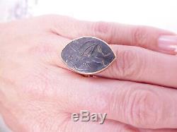 22ct gold ancient coin warrior ring, 22k