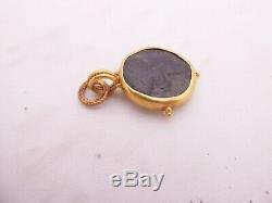 22ct gold genuine roman coin heavy pendant 7.6 grams