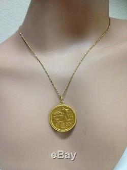 24K Fine Gold 1989 50 Yuan. 999 1/2 oz Au Panda Gold Coin Pendant