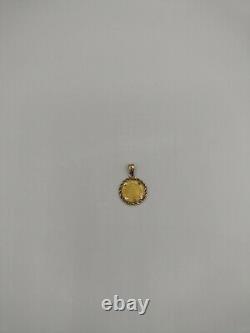 24K Fine Gold. 999 1988 1/20 oz. Panda Coin Pendant