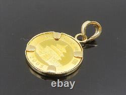24K GOLD & 14K GOLD Vintage Chinese Panda Coin Pendant GP315