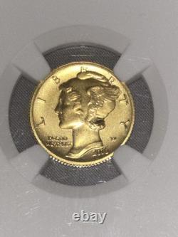 24KT GOLD 999. Fine 1/10 Oz 2016 W 10c Mercury Dime SP70 EARLY RELEASE NGC SLAB 24KT GOLD 999. Fine 1/10 Oz 2016 W 10c Mercury Dime SP70 EARLY RELEASE NGC SLAB