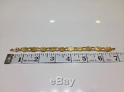 24k Fine Gold Custom Made Bracelet with Ten Panda Coins Replica