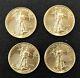 4 Bu 1999 Gold American Eagles ¼ Oz. Each-a Total Of 1 Ozt Of Fine Gold Lot 101