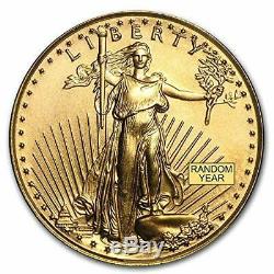 $5 American Eagle Gold Coin 1/10 Oz Fine Five Dollar Brilliant Unc (random Year)