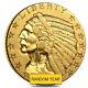 $5 Gold Half Eagle Indian Head Extra Fine Xf (random Year)
