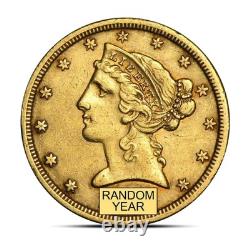 $5 Liberty Half Eagle Gold Coin (XF) $5 Liberty Half Eagle Gold Coin (XF)