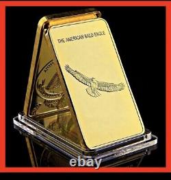 5 x 1 OZ Coin Bar Bullion. 999 Fine Gold Clad Plated 100 Mills GRAND CANYON