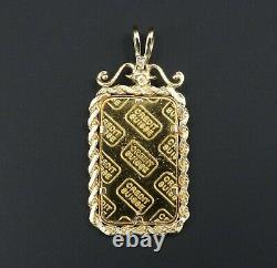 5g 999 24k Gold Bullion Framed Pendant Credit Suisse Fine Gold Bar M1314