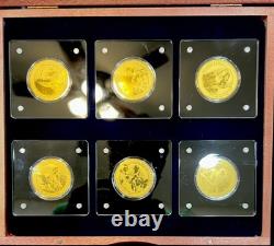 6-COIN SET? WithBOX COA The Eagles? King of the Sky 1/200 OZ. 999 FINE? GOLD PROOF 6-COIN SET? WithBOX COA The Eagles? King of the Sky 1/200 OZ. 999 FINE? GOLD PROOF