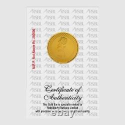 8 Grams RSBL Seal Certified Engraved Round Real Gold Coin 24Kt 995 Fine Purity