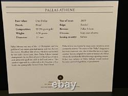 99.99 Fine GOLD COIN. 50g? SAMOA 2009 PALLAS ATHENE $1? Invest Collect RARE? COA 99.99 Fine GOLD COIN. 50g? SAMOA 2009 PALLAS ATHENE $1? Invest Collect RARE? COA