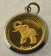 999.9 Fine Gold Good Luck Elephant Coin Pendant