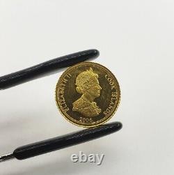 999 Fine Gold $1 Cook Islands Henry VIII Bullion Coin Elizabeth Pure 24K Round