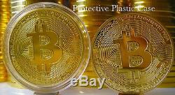 999 Fine Gold Bitcoin Commemorative Round Collectors Coin