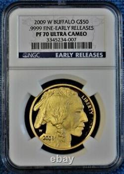 9999 Fine Gold 2009W Buffalo Early Release NGC PF70 Ultra Cameo