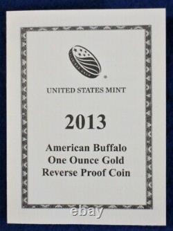 9999 Fine Gold 2013W American Buffalo $50 Reverse Proof NGC Early Releases PF70