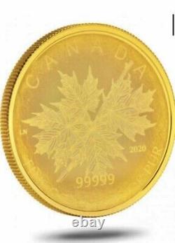 99999 Fine Gold Reverse Proof Maple Leaf Holographic Set 4 coins Only 500 sets