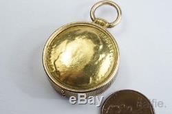 ANTIQUE ENGLISH 15K GOLD DOUBLE GEORGE III GUINEA COIN LOCKET PENDANT c1880