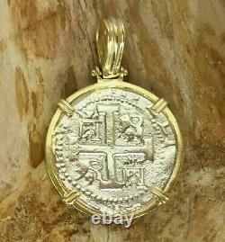 ATOCHA Coin Pendant 14K Gold Overlay Design Era 1600-1700 Sunken Treasure