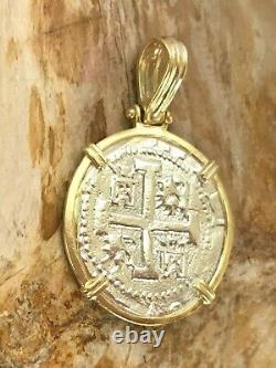 ATOCHA Coin Pendant 14K Gold Overlay Design Era 1600-1700 Sunken Treasure