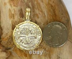 ATOCHA Coin Pendant 14K Gold Overlay Design Era 1600-1700 Sunken Treasure