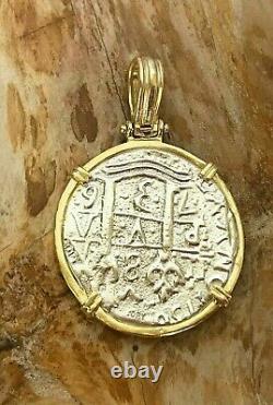 ATOCHA Coin Pendant 14K Gold Overlay Design Era 1600-1700 Sunken Treasure