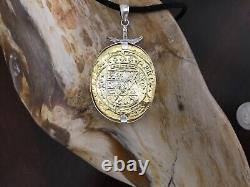 ATOCHA Coin Pendant Gold Overlay Silver Mermaid, Turtle, Starfish Treasure Jewelry