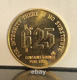 Absolutely the best USA GOLD bullion value round-Content. 25 agw. 999 fine gold