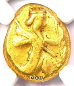 Achaemenid Empire Hero AV Gold Daric Coin 400 BC NGC Fine 5/5 Strike