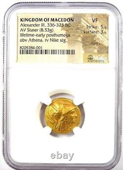 Alexander the Great III AV Stater Gold Coin 336-323 BC Certified NGC VF Rare